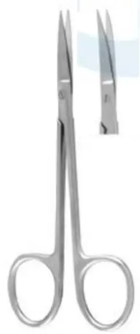 Ножиці офтальмологічні Іріс, вертикально-зігнуті, гострокінцеві, 105 мм RAJ IMPEX 04-256